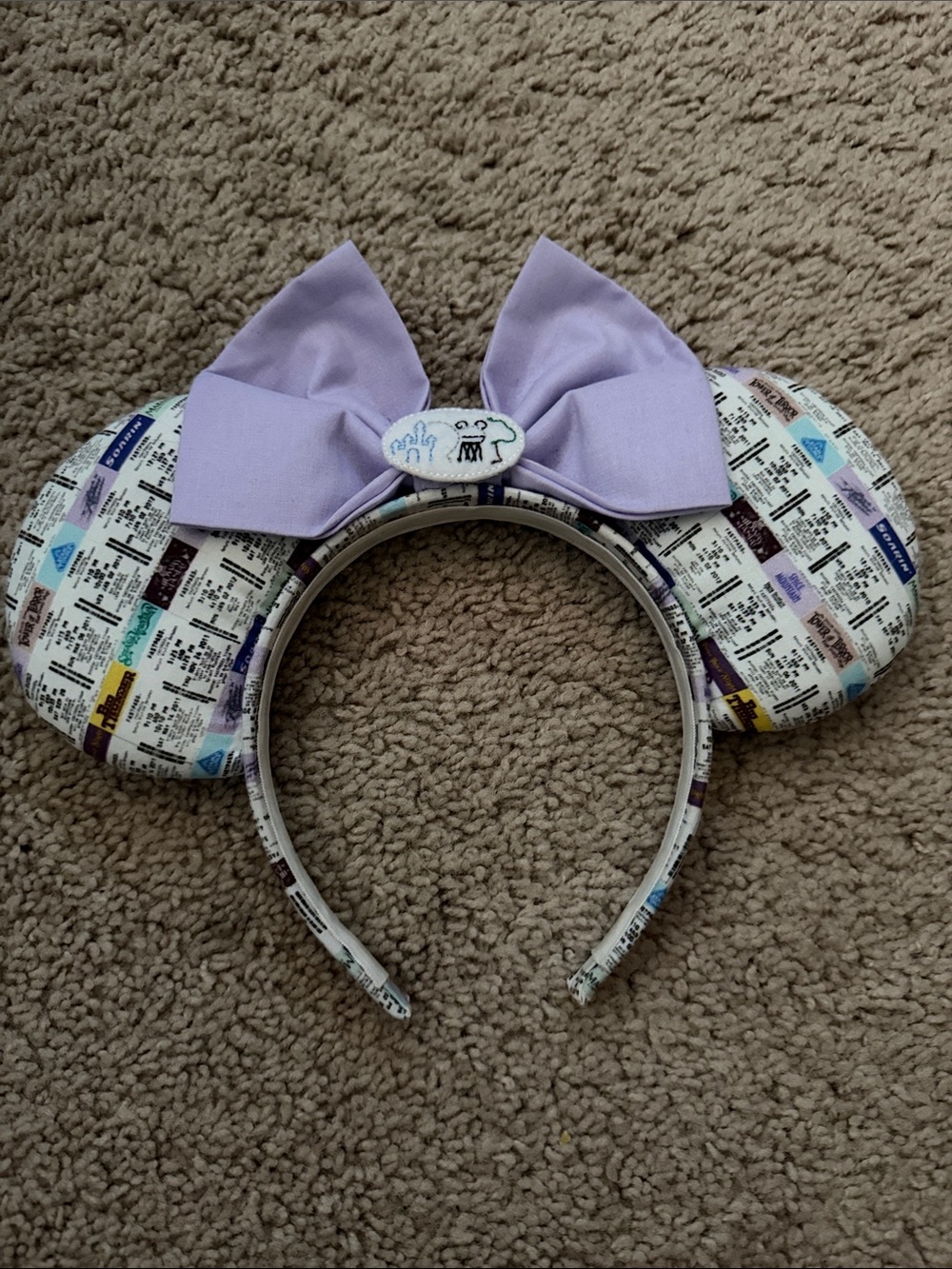 Handmade Disney Paper Fastpass Ear Headband